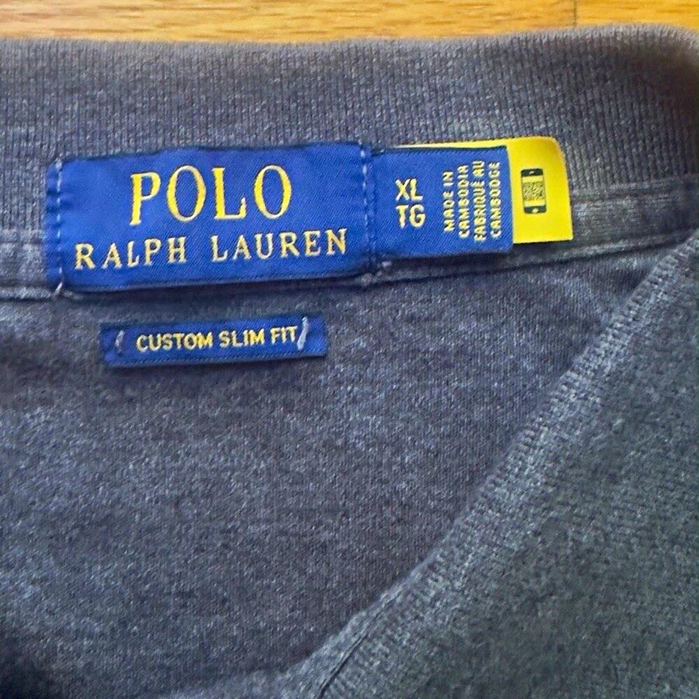 Polo Ralph Lauren Custom Slim Fit Men’s Gray Polo Shirt XL Short Sleeve